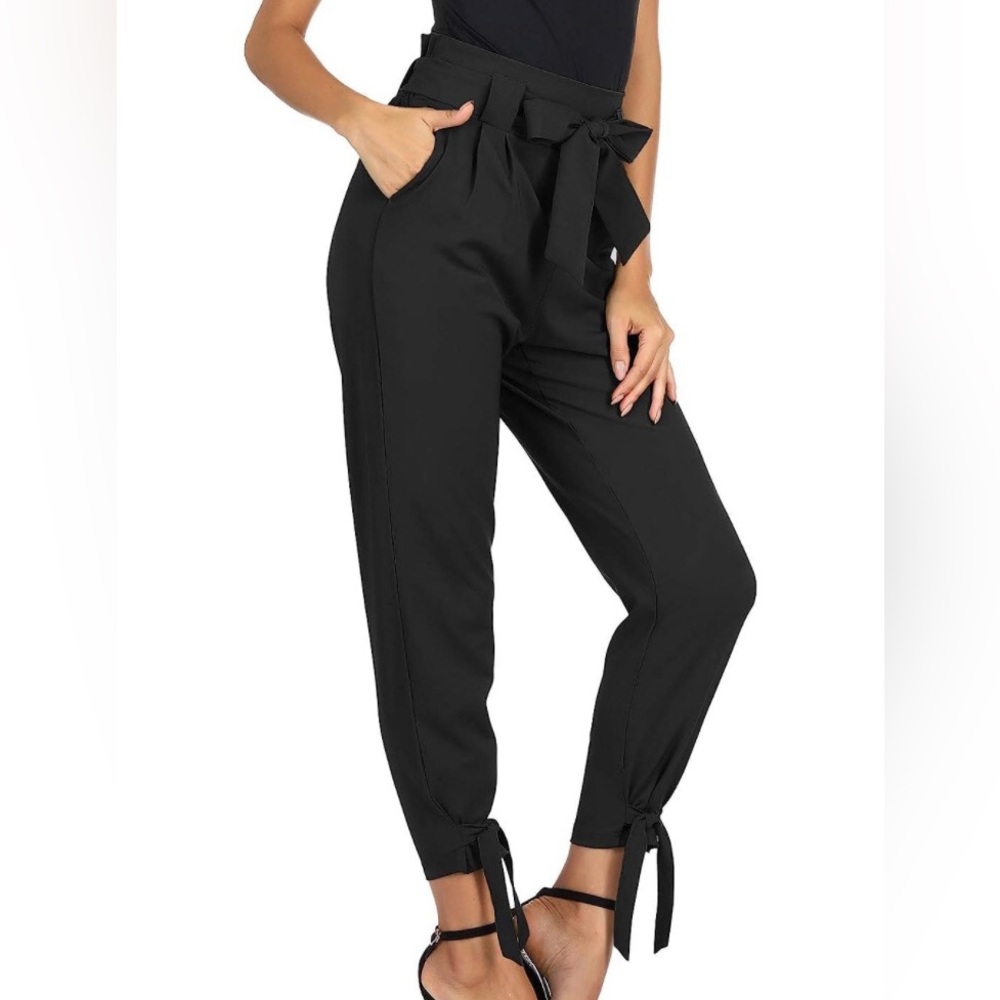 Grace Karin Womens Casual High Waist Pencil Pants with Bow-Knot Pockets, NWOT